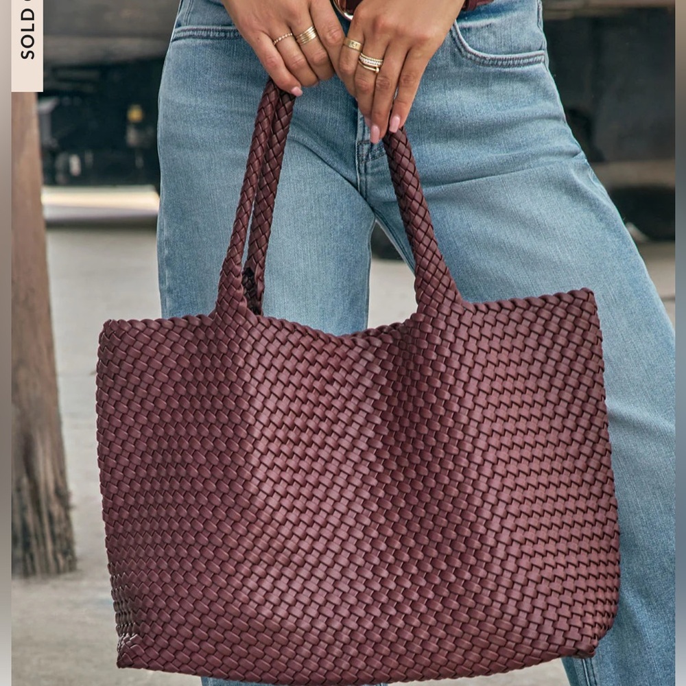 Vici At My Side Woven Leather Tote With Insert-New - Picture 3 of 9